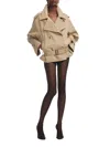 Self-portrait Beige Trench Jacket Coats Beige In Neutral