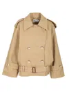 Self-portrait Beige Trench Jacket Coats Beige In Neutral