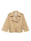 Self-portrait Self Portrait Women Beige Gabardine Trench Jacket In Neutral
