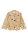 Self-portrait Self Portrait Women Beige Gabardine Trench Jacket In Neutral