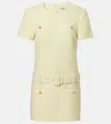 Self-portrait Belted Boucle Minidress