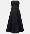 Self-portrait Belted Strapless Midi Dress