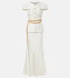 Self-portrait Belted Taffeta Maxi Dress