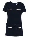 Self-portrait Textured Boucle Mini Dress