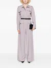 Self-portrait Lilac Twill Jumpsuit Clothing In Purple