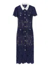Self-portrait Self Portrait Women Lace Contrast Collar Midi Dress