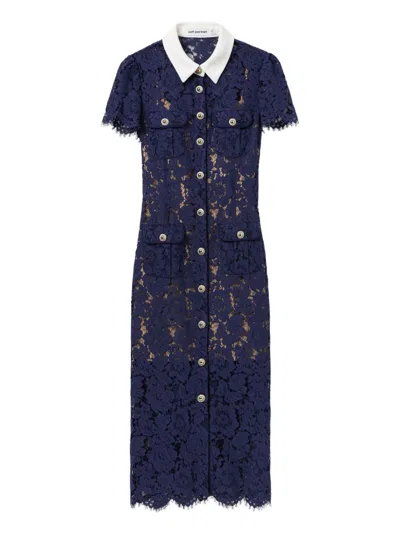 SELF-PORTRAIT EMBROIDERED-LACE DRESS