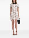 Self-portrait Delicate Lace Dress With Structured Pockets In White
