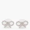 Self-portrait Micro Crystal Bow Earrings