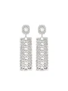 Self-portrait Multi Crystal Droplet Earrings In Metallic