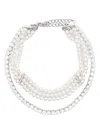 Self-portrait Faux-pearl Necklace In Neutral
