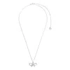 Self-portrait Self Portrait Women Micro Crystal Bow Necklace In Gray