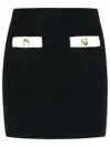 Self-portrait Self Portrait Black Alpaca Blend Skirt Women In Black