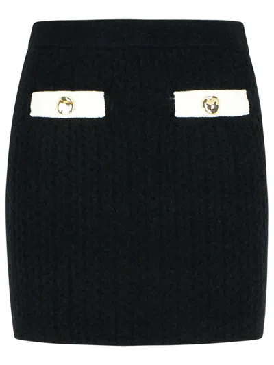 Self-portrait Self Portrait Black Alpaca Blend Skirt Women