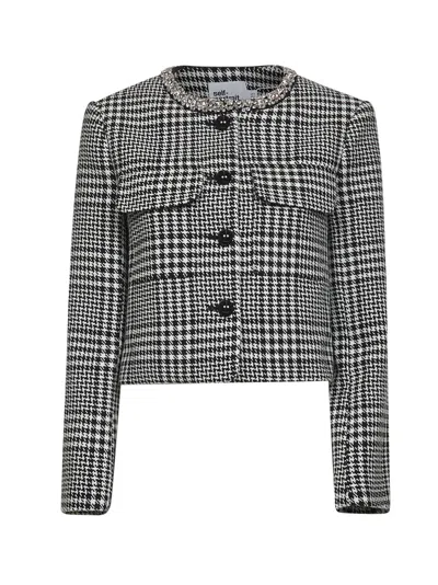 SELF-PORTRAIT BLACK AND WHITE HOUNDSTOOTH JACKET