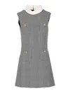 Self-portrait Sleeveless Prince Of Wales Check Mini Dress