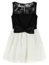 Self-portrait Self Portrait 'black And White Tulle Mini' Dress