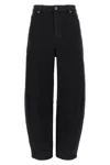 Self-portrait High-waisted Relaxed Fit Black Jeans In Black