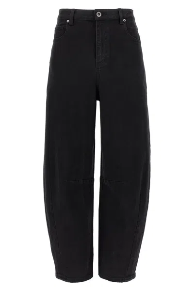 SELF-PORTRAIT SELF PORTRAIT 'BLACK BARREL LEG' JEANS