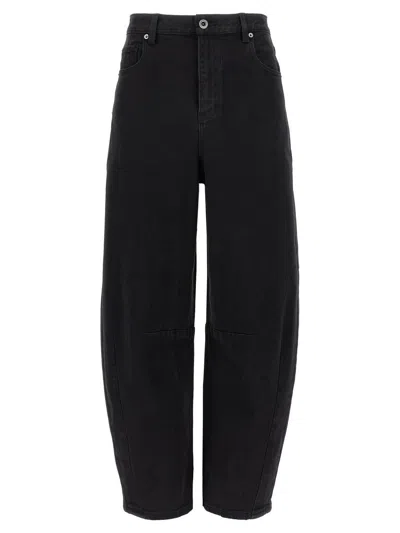 SELF-PORTRAIT SELF-PORTRAIT 'BLACK BARREL LEG' JEANS