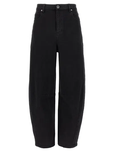 Self-portrait Black Barrel Leg Jeans Black