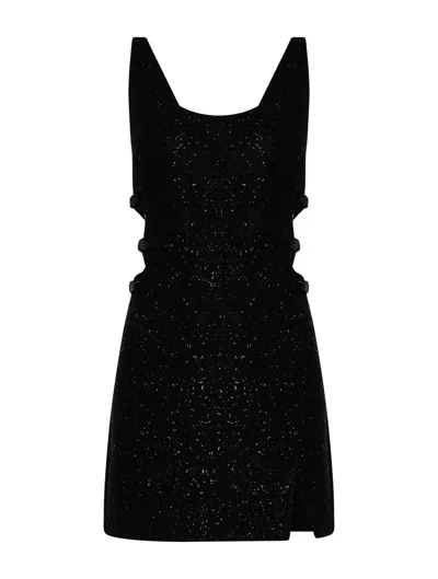 Self-portrait Black Boucle Bow Mini Dress