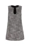 Self-portrait Black Sequin-embellished Boucl-tweed Mini Dress
