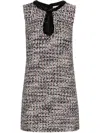 Self-portrait Black Sequin-embellished Boucl-tweed Mini Dress