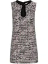 Self-portrait Black Sequin-embellished Boucl-tweed Mini Dress In Black