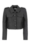Self-portrait Long-sleeved Casual Jacket In Black