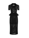 Self-portrait Self Portrait Women Bow Crochet Midi Dress In Black