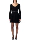 Self-portrait Ballerina Mini Dress In Black