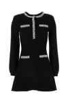 Self-portrait Sequin Knit Mini Dress In Black
