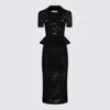 Self-portrait Self Portrait Black Bow Crochet Midi Dress In Black