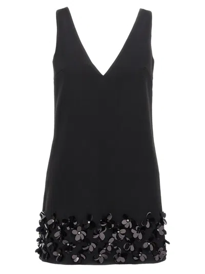 Self-portrait 'black Crepe 3d Sequin Mini' Dress
