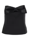 Self-portrait Black Sleeveless Top With Bandeau Neckline