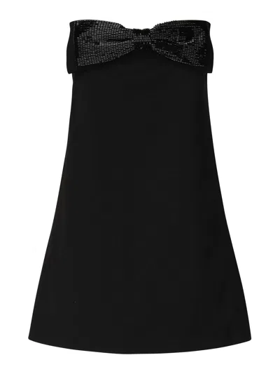Self-portrait Strapless Mini Dress With Bow In Black