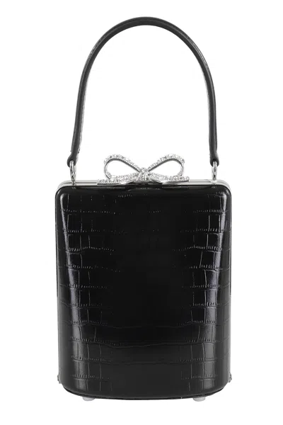 Self-portrait Black Croc Mini Bag