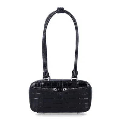 Self-portrait Black Croc Mini Bag