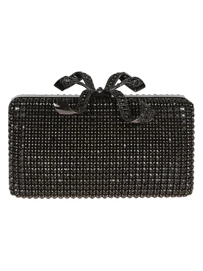 Self-portrait Black Crystal Box Clutch