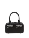 Self-portrait Mini Leather Tote Bag In Black