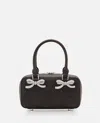 Self-portrait Distressed Black Mini Tote Bag In Black