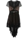 Self-portrait Black Dot Mesh Mini Dress Clothing