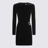 Self-portrait Twisted Waist Dress With Gold Detail In Black