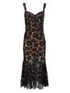 Self-portrait Black Fine Lace Midi Dress