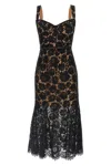 Self-portrait Black Fine Lace Midi Dress