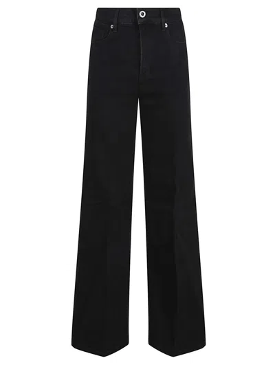 Self-portrait Flared High-waisted Jeans In Black