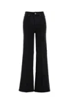 Self-portrait Black Flared Jeans Pf25829pb Black In Black