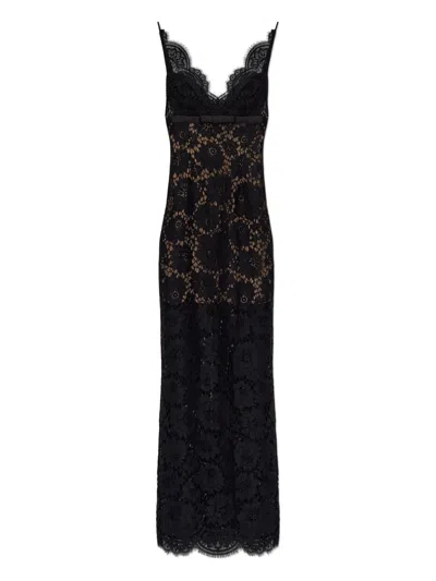 Self-portrait Self Portrait Black Floral Lace Maxi Dress