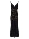 Self-portrait Floral Lace Maxi Dress In Black